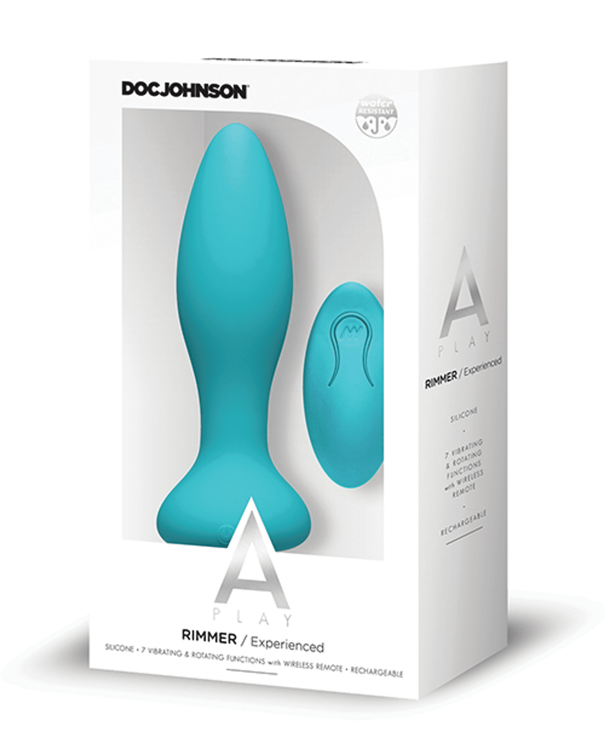 (D) A-PLAY RIMMER EXPERIENCED PLUG RECHARGEABLE W/ REMOTE TEAL