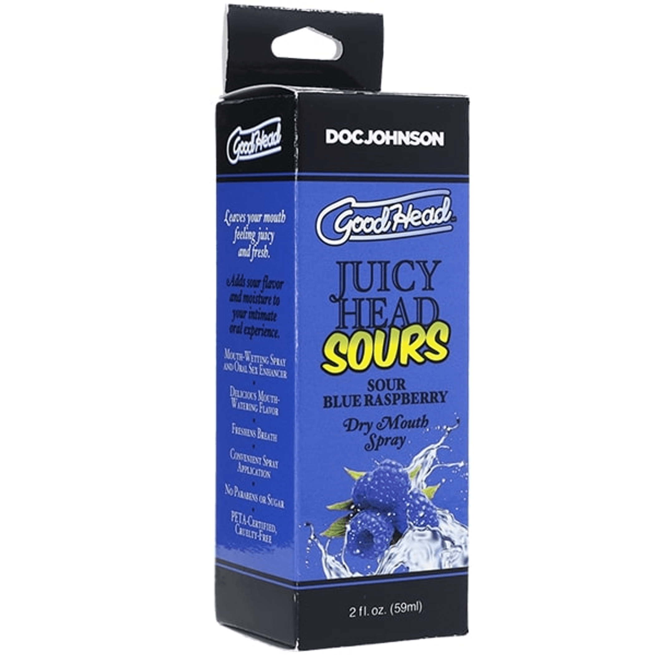 GOODHEAD JUICY HEAD SOURS MOUTH SPRAY BLUE RASPBERRY 2 OZ