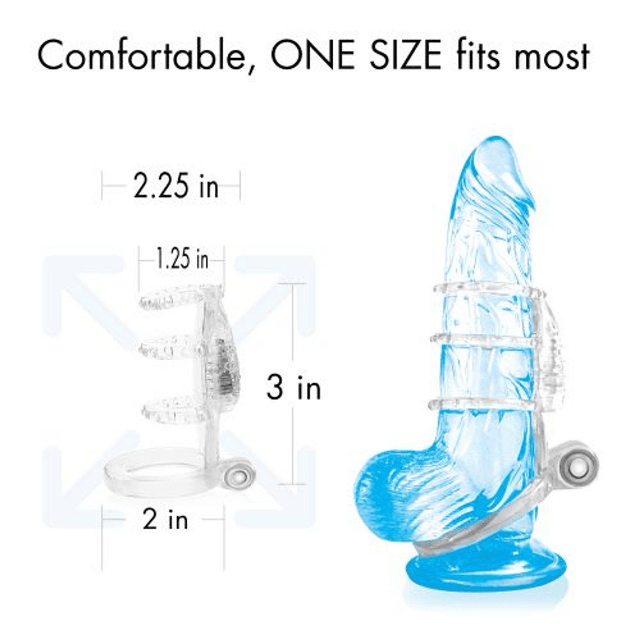 DOCTOR LOVE ZINGER DUAL VIBRATING SLEEVE CLEAR