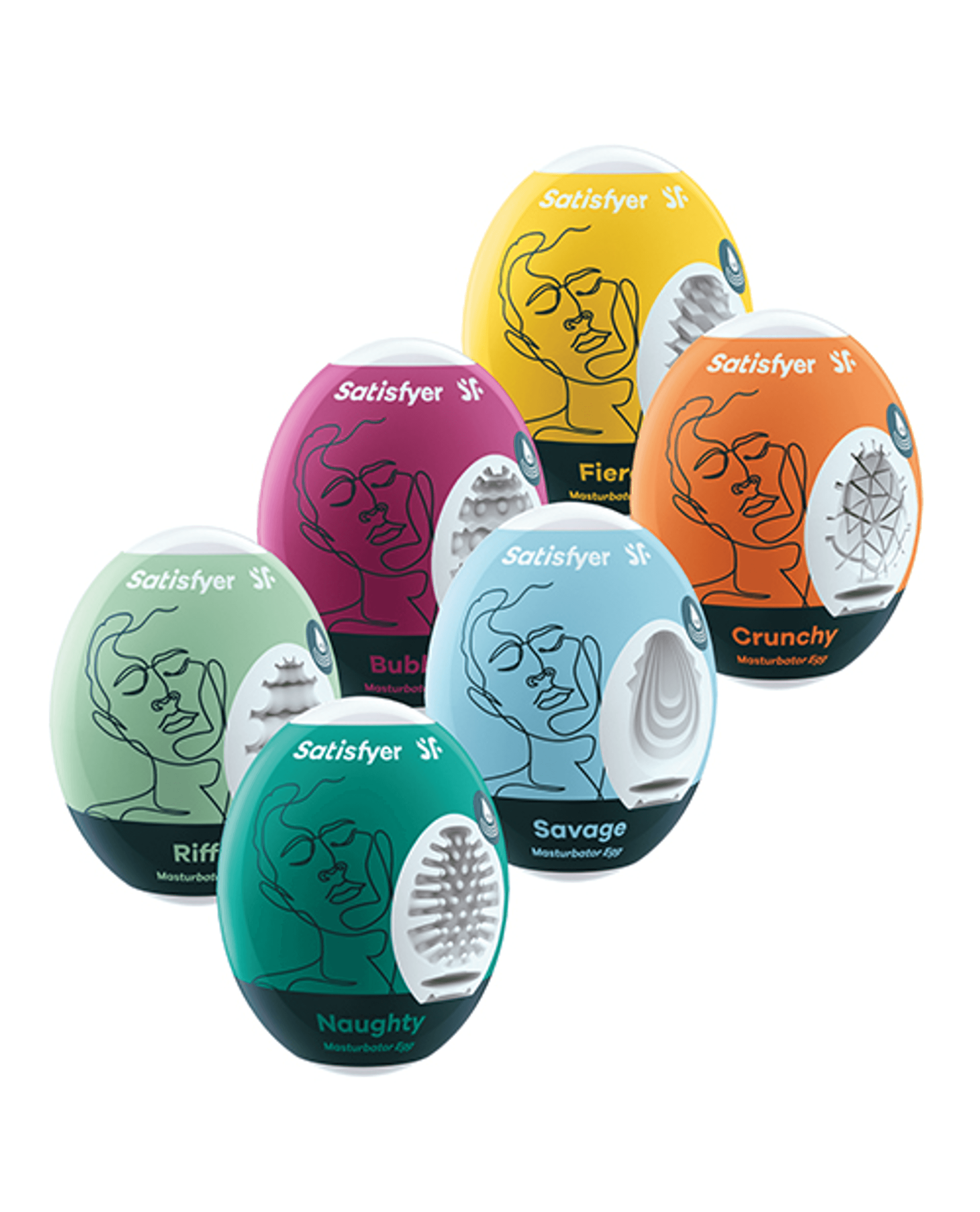SATISFYER MASTURBATOR EGG 6PC SET (NET)