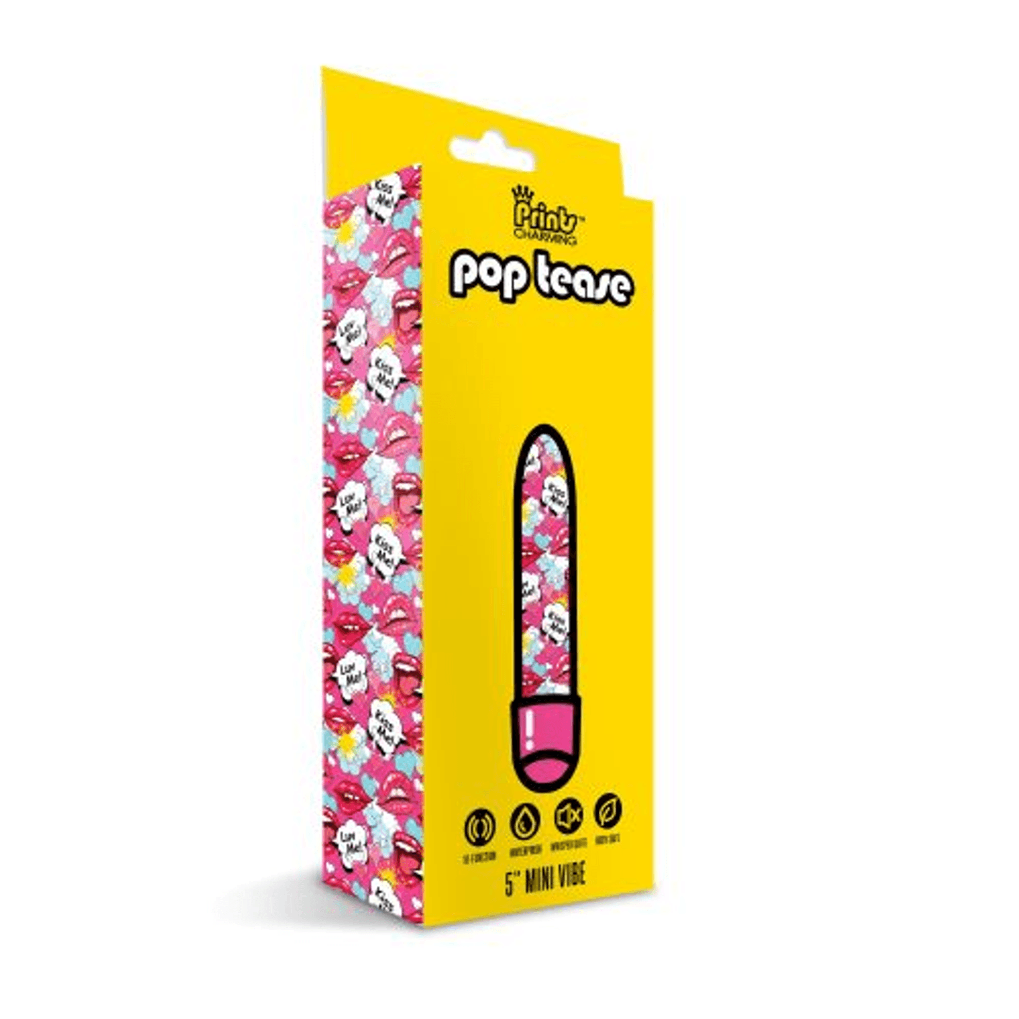 PRINTS CHARMING POP TEASE 5IN MINI VIBE KISS ME PINK