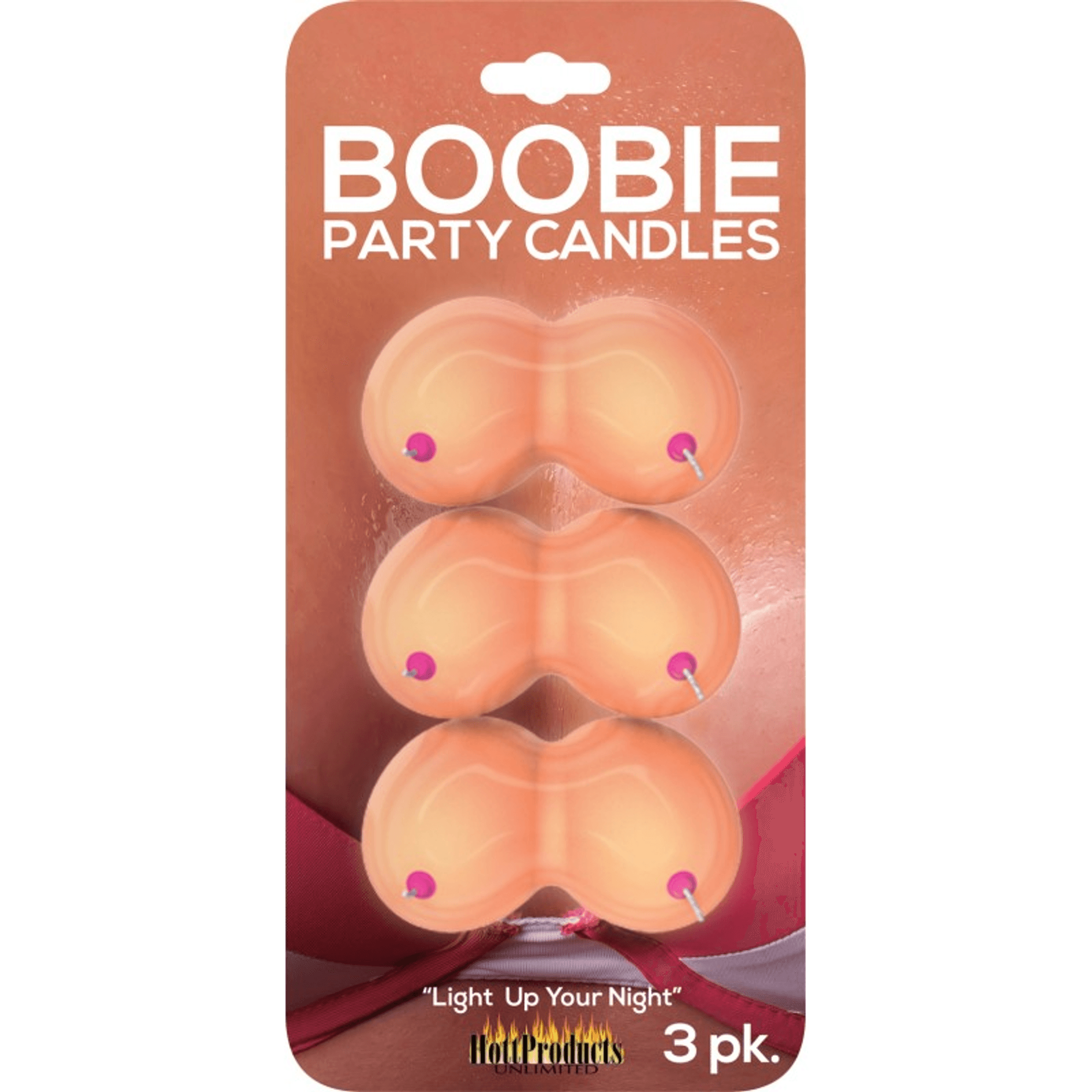 BOOBIE PARTY CANDLES 3PK