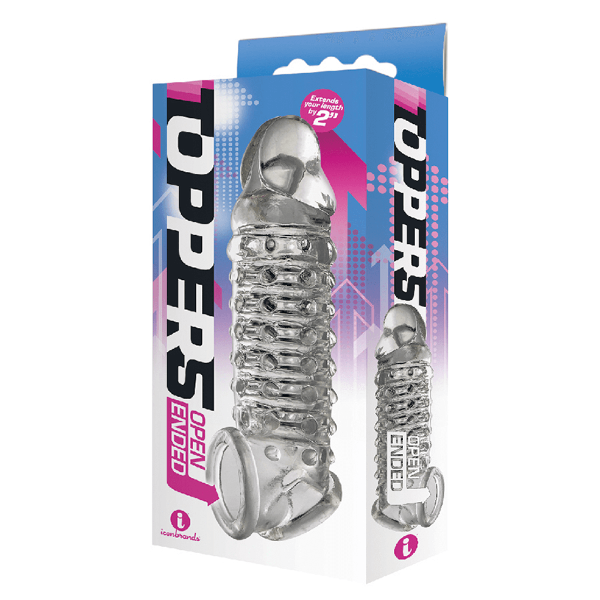 THE 9S TOPPERS OPEN ENDED PENIS EXTENDER CLEAR