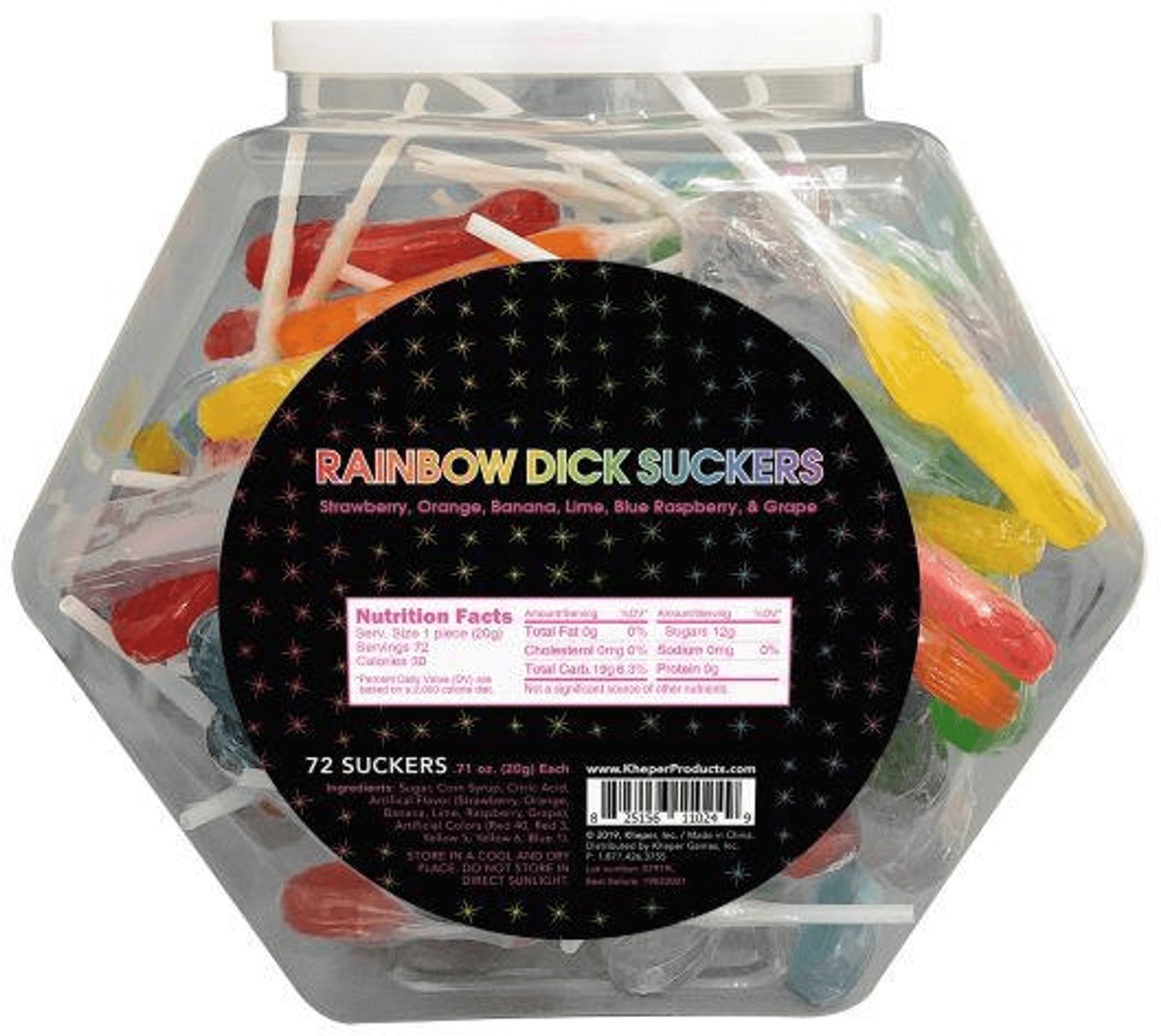 RAINBOW DICK SUCKERS 72 PACK