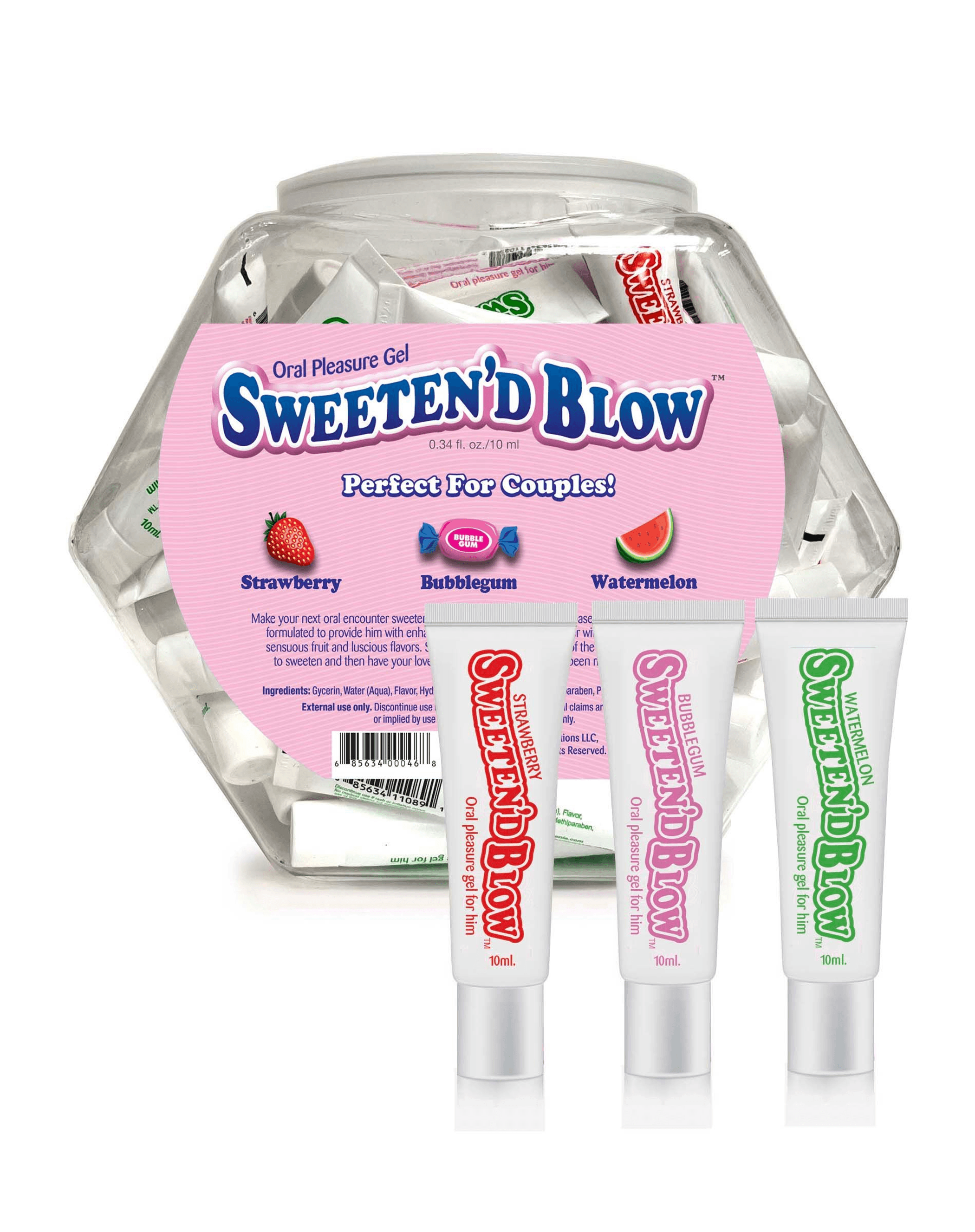 SWEETEN'D BLOW FISHBOWL 66 PILLOW PACKS 3 FLAVORS
