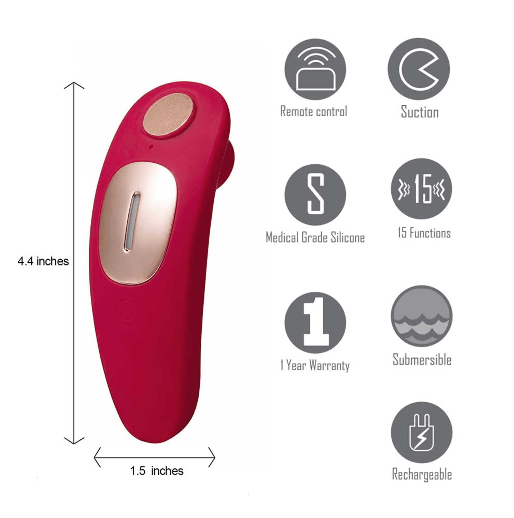 REMI RECHARGEABLE SUCTION PANTY VIBE RECHARGEABLE