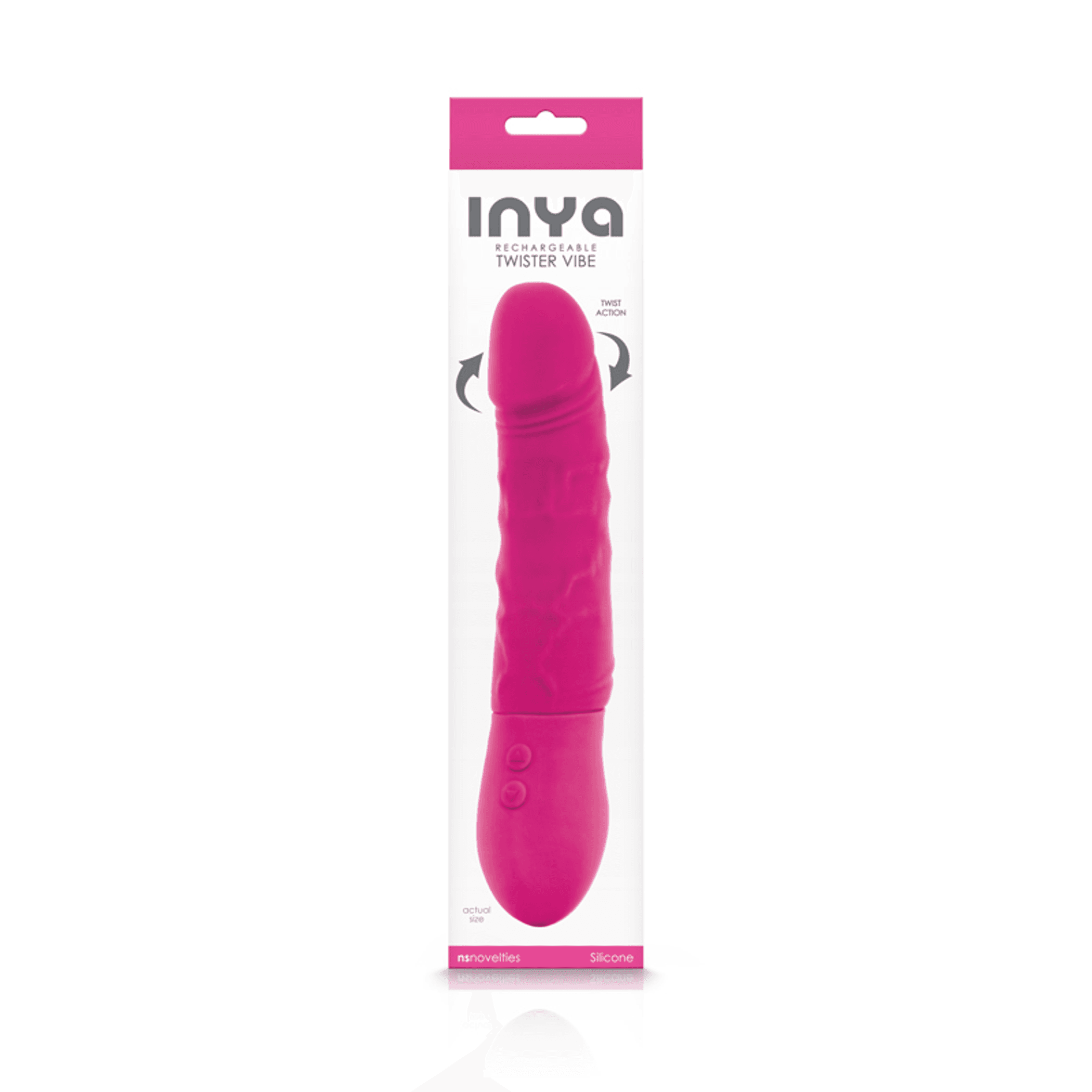INYA TWISTER PINK VIBRATING DILDO
