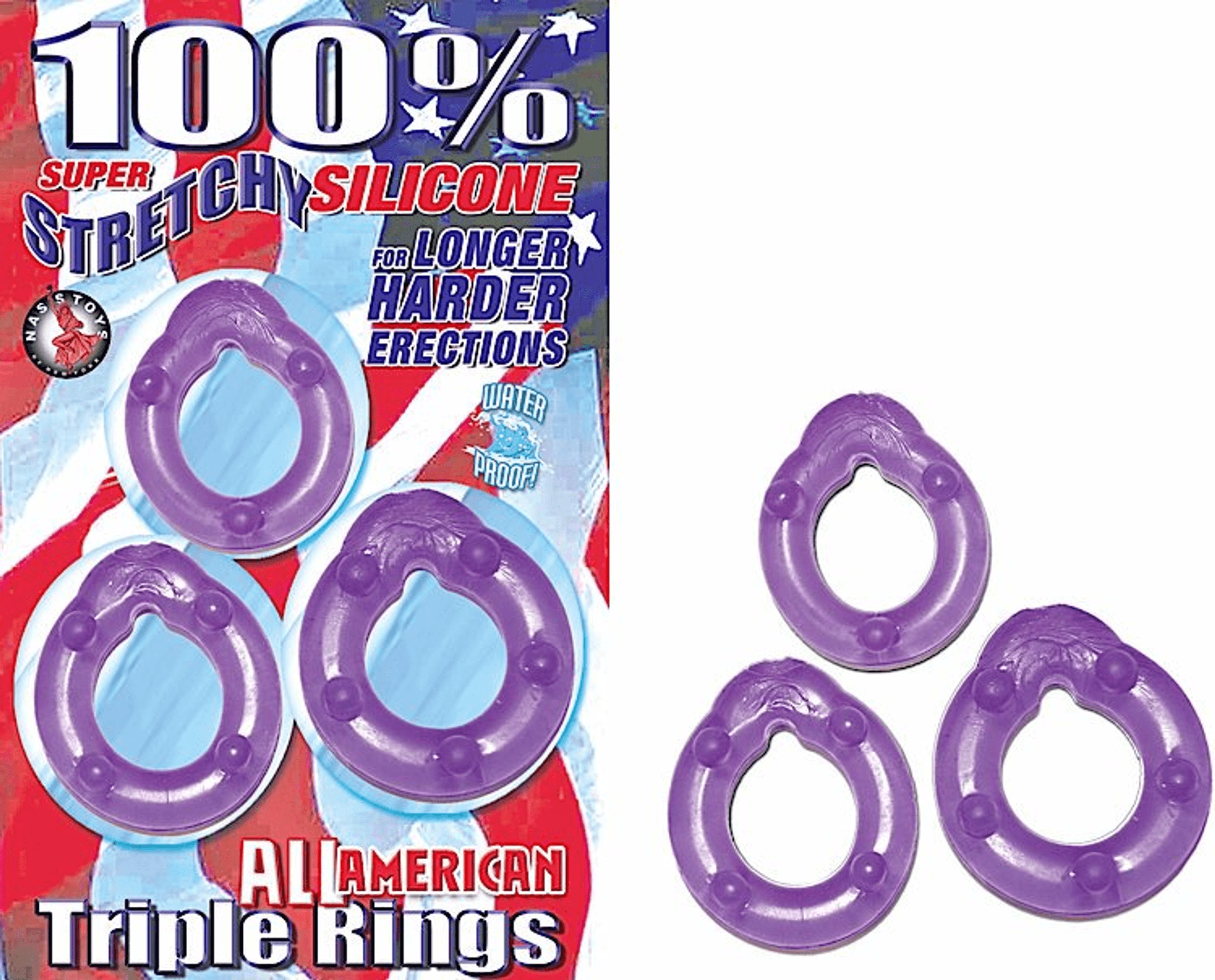 ALL AMERICAN TRIPLE RINGS PURPLE