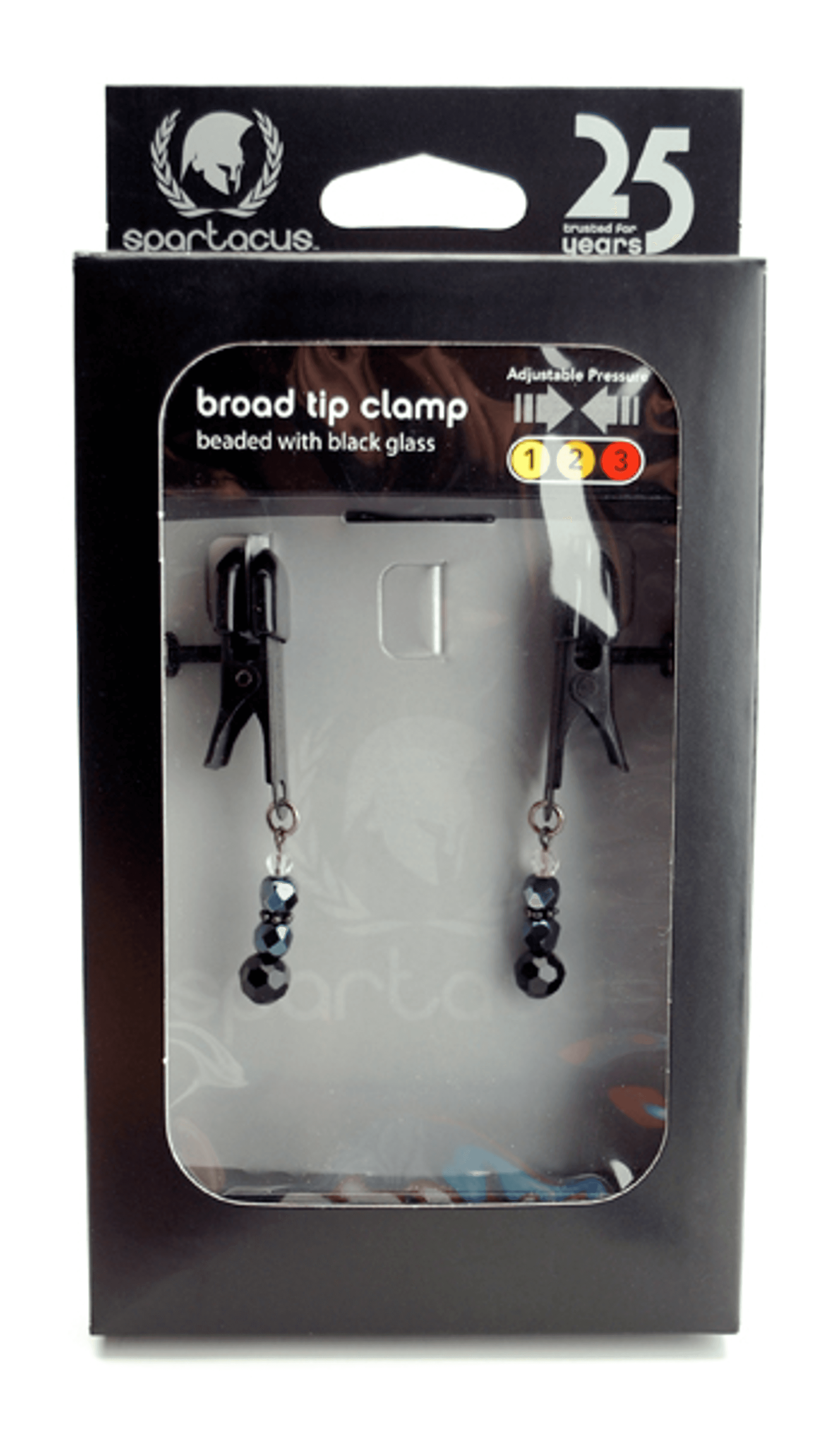 CLAMP BLACK BROAD TIP W/BEADS