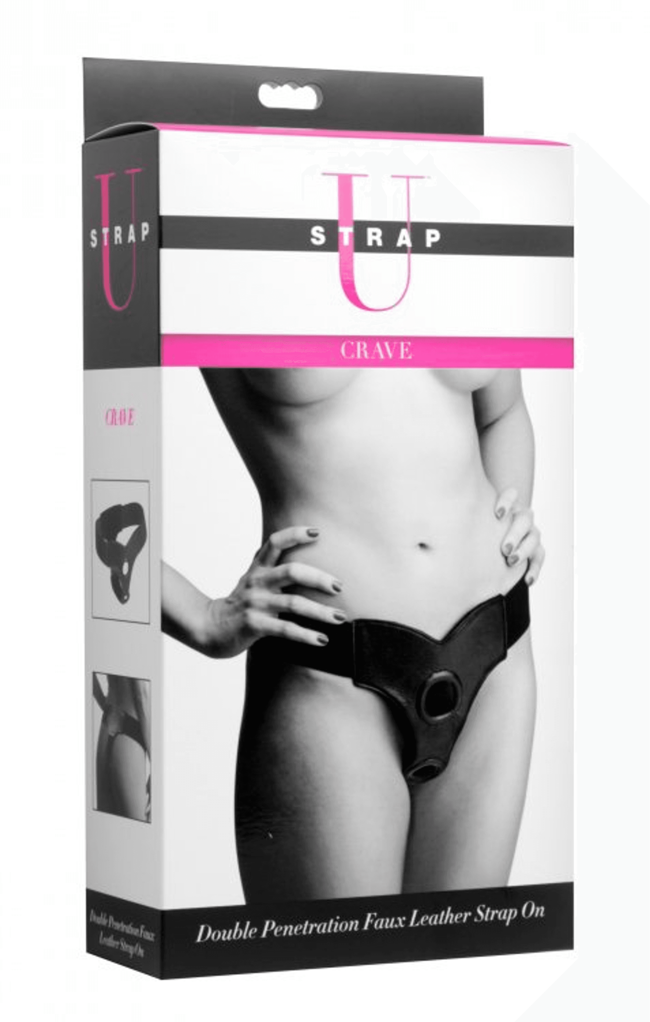 STRAP U CRAVE DOUBLE PENETRATION FAUX LEATHER STRAP ON