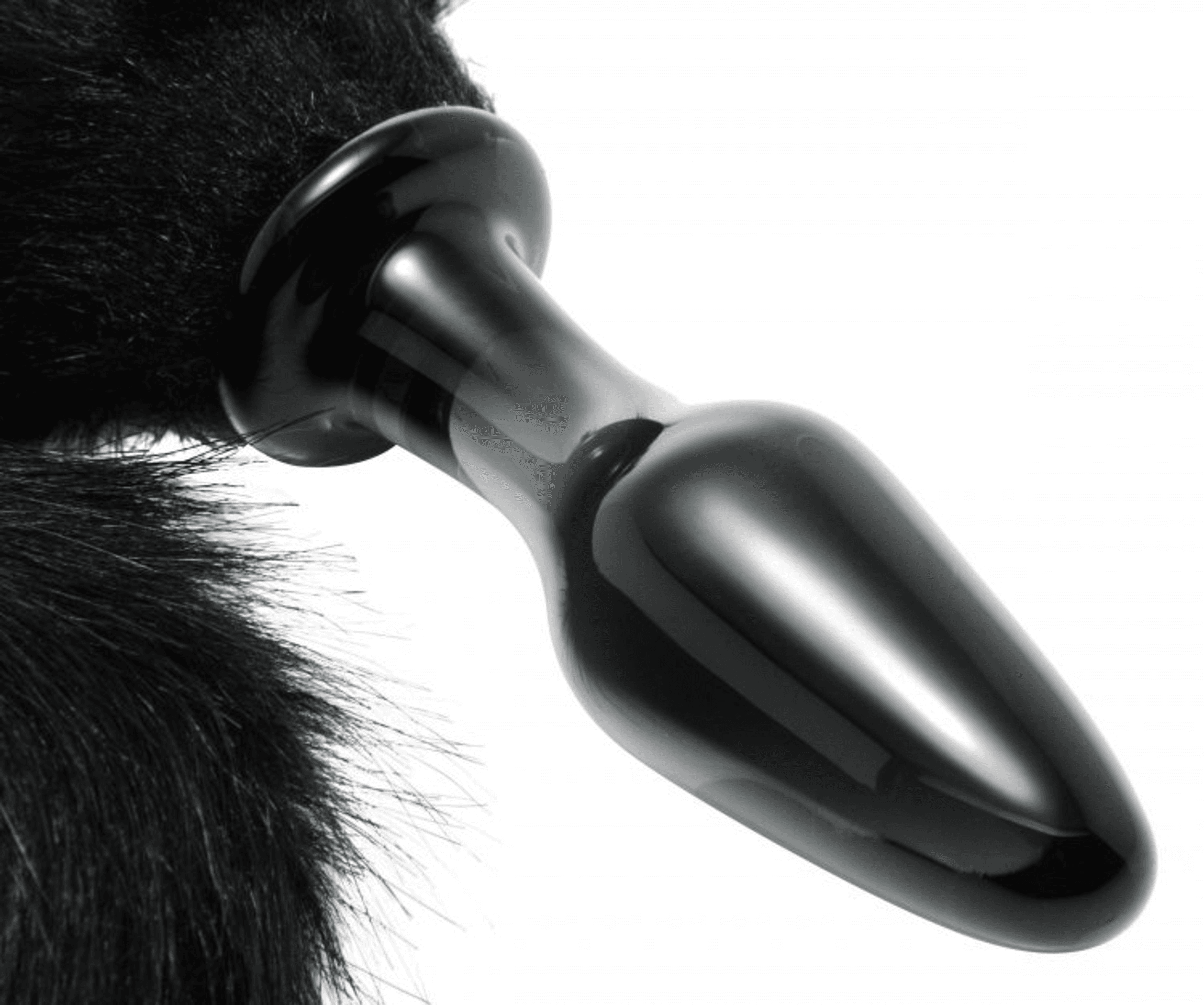TAILZ MIDNIGHT FOX GLASS PLUG W/ TAIL