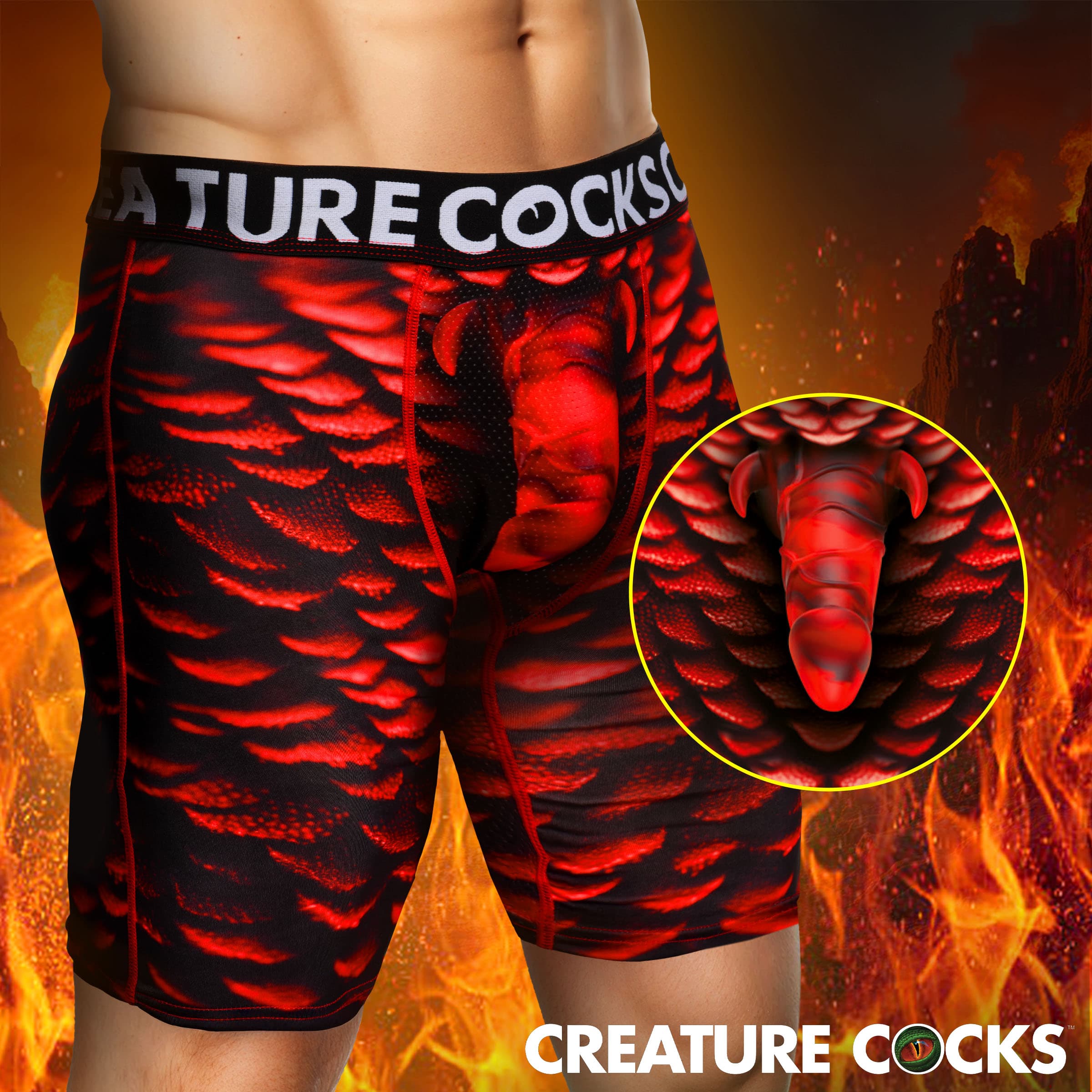 Creature Wear Horny Devil Demon Boxer Shorts - Small
