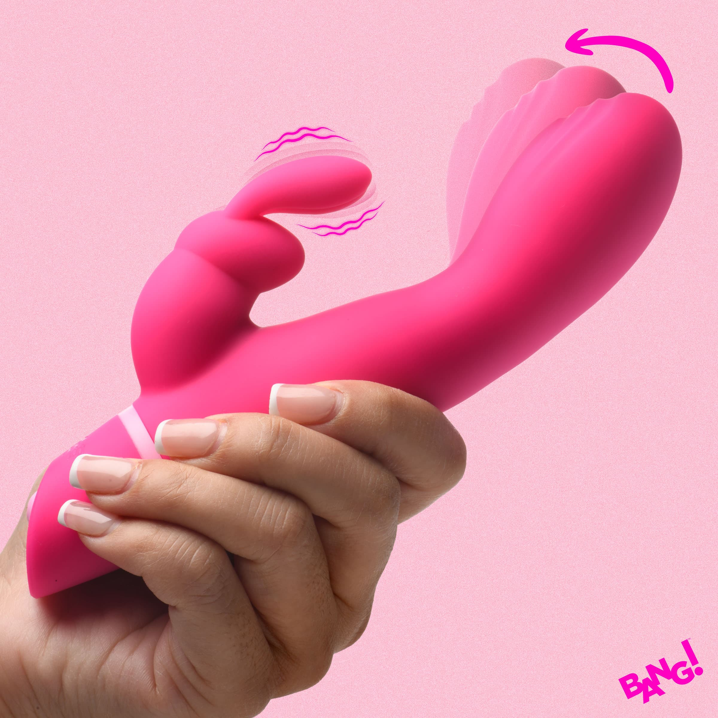 Come Hither Silicone Rabbit Vibrator - Pink