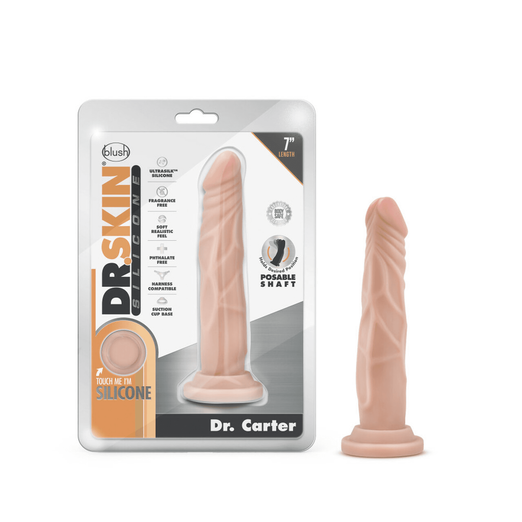 DR SKIN SILICONE DR CARTER 7 IN VANILLA