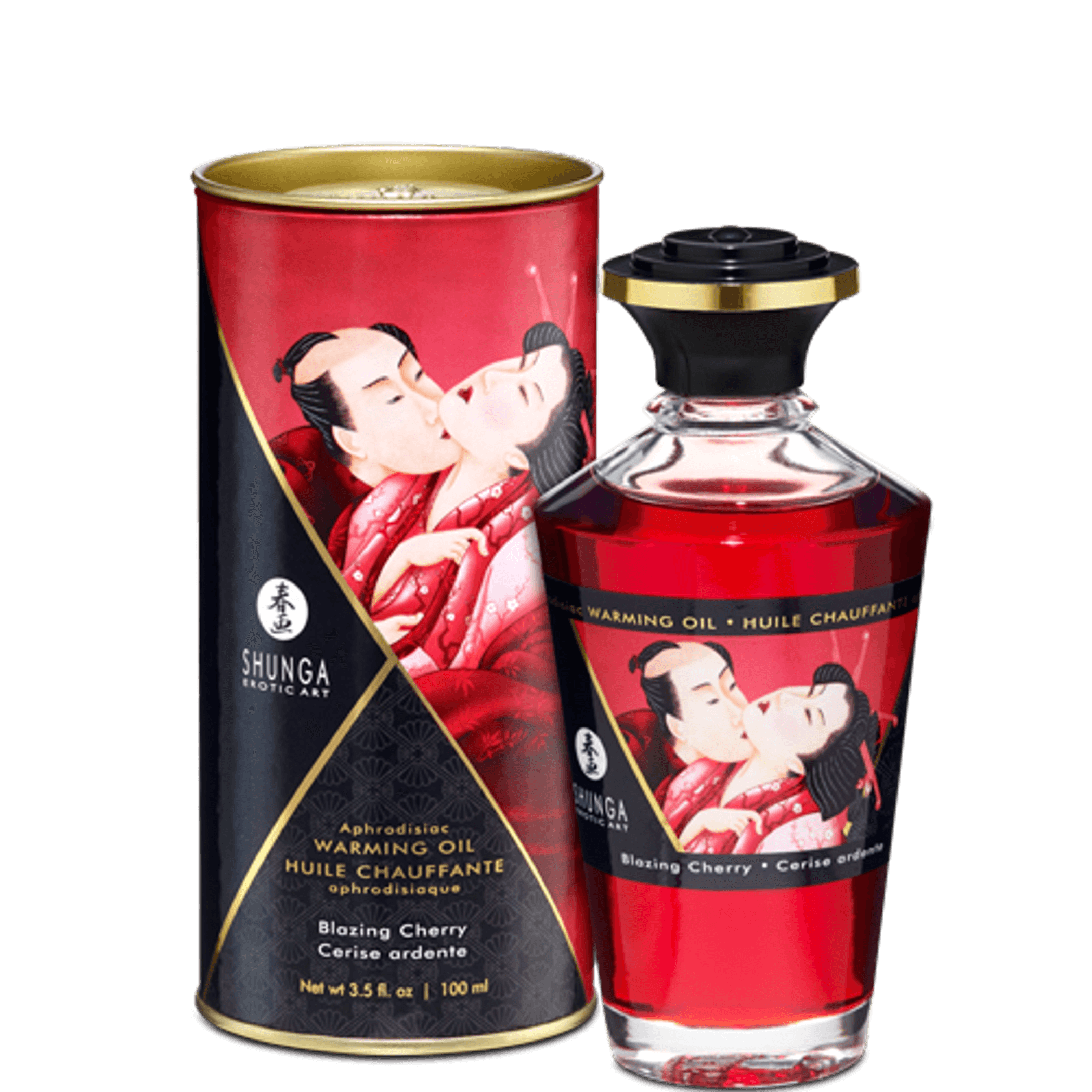 WARMING MASSAGE OIL BLAZING CHERRY 3.5 OZ