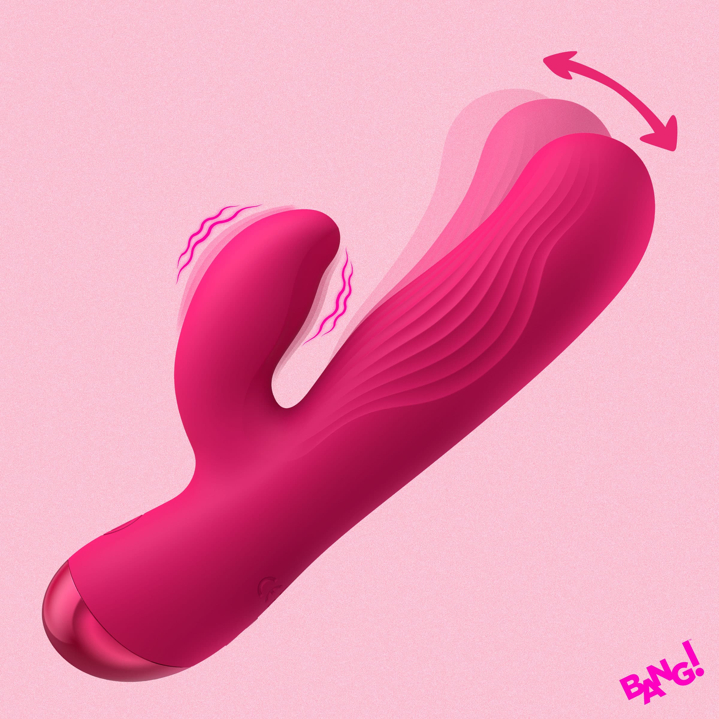 Flexible Ribbed Silicone Rabbit Vibrator